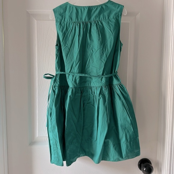 Green Sleeveless J. Crew Dress Sz 7 - Picture 4 of 4